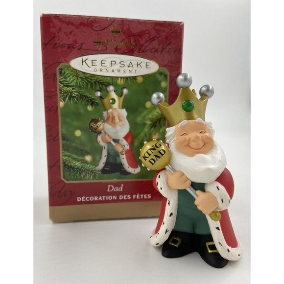 Hallmark King Dad Keepsake Christmas Ornament Father Gift Decoration 2000 Box - Picture 1 of 11